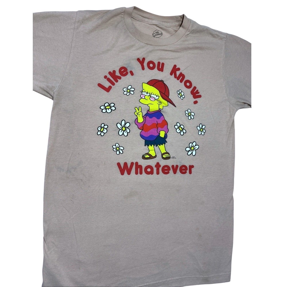 The Simpsons Lisa Simpson Graphic Tee Tan Like You Know Whatever Size Medium
